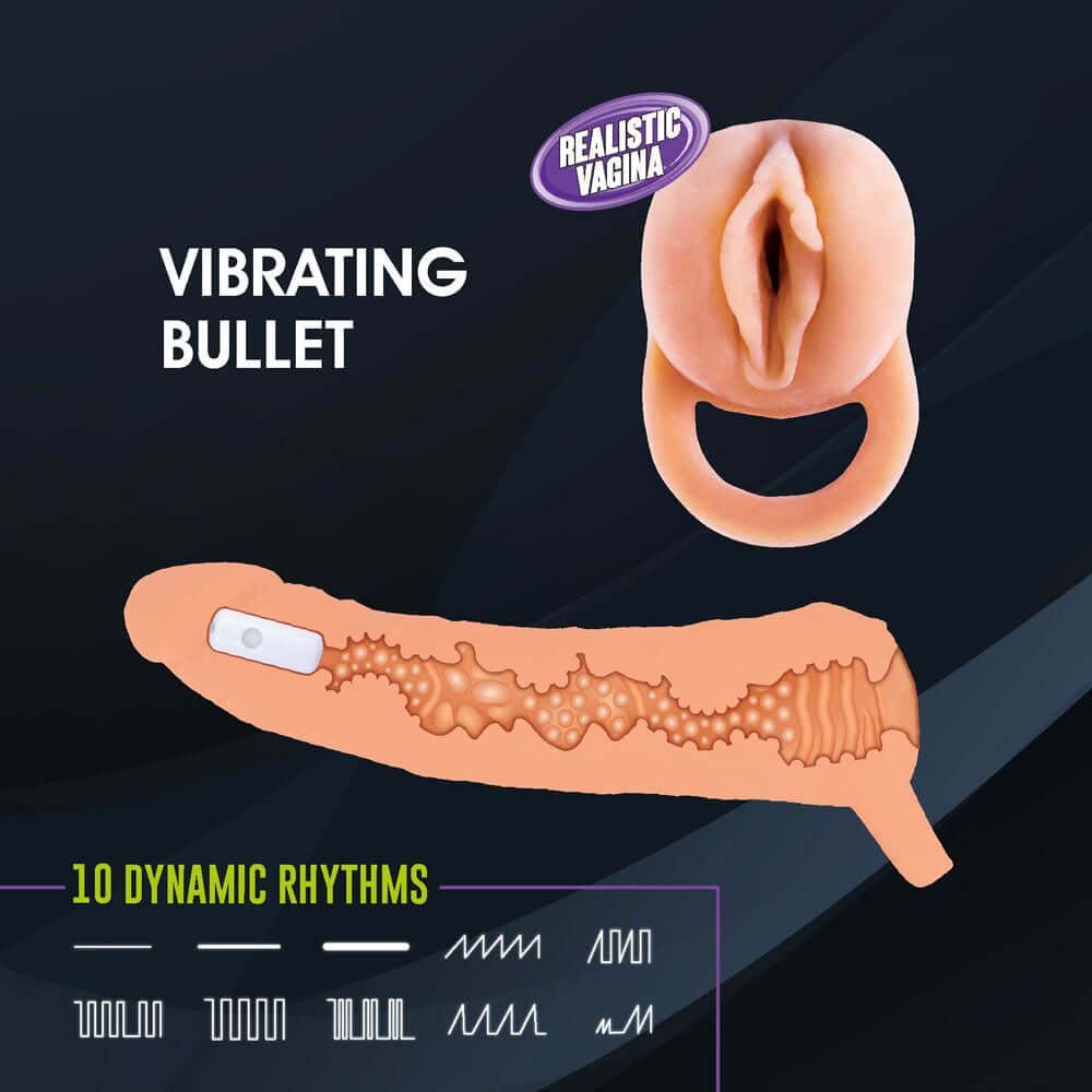 Extendor+ - 2 Inch Vibrating Penis Extender and Stroker